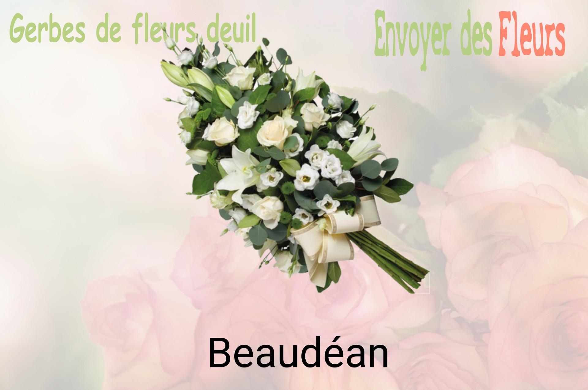Gerbe de fleurs de deuil livrée à Beaudéan